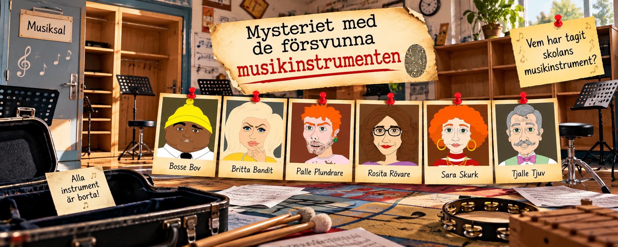Förhörscentralen - De försvunna musikinstrumenten - Mysteriefabriken